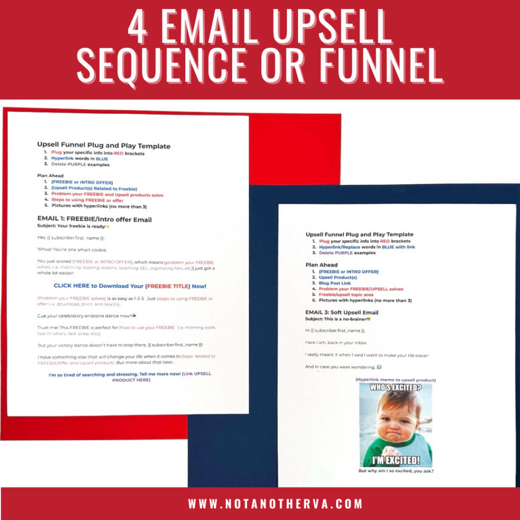 4 Email Funnel or Sequence Template
